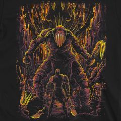 Blachades vs kratos boss fight god of war t-shirt sm