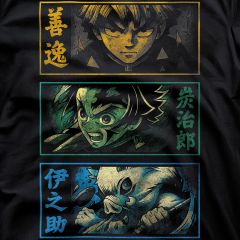 Demon Slayer T-Shirt – Heroes Trio (Tanjiro, Zenitsu, Inosuke) ⚔️🔥