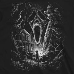 iconic killer tribute ghostface graphic t-shirt sm