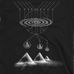 Interstellar Pyramid Chart – Cosmic Gates of Knowledge T-Shirt