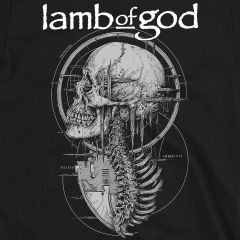 Lamb of God Skull American Rock Heavy Trash Metal Core Music Band Tee T-Shirt