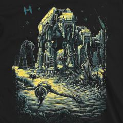 the last jedi galactic machine showdown t-shirt sm